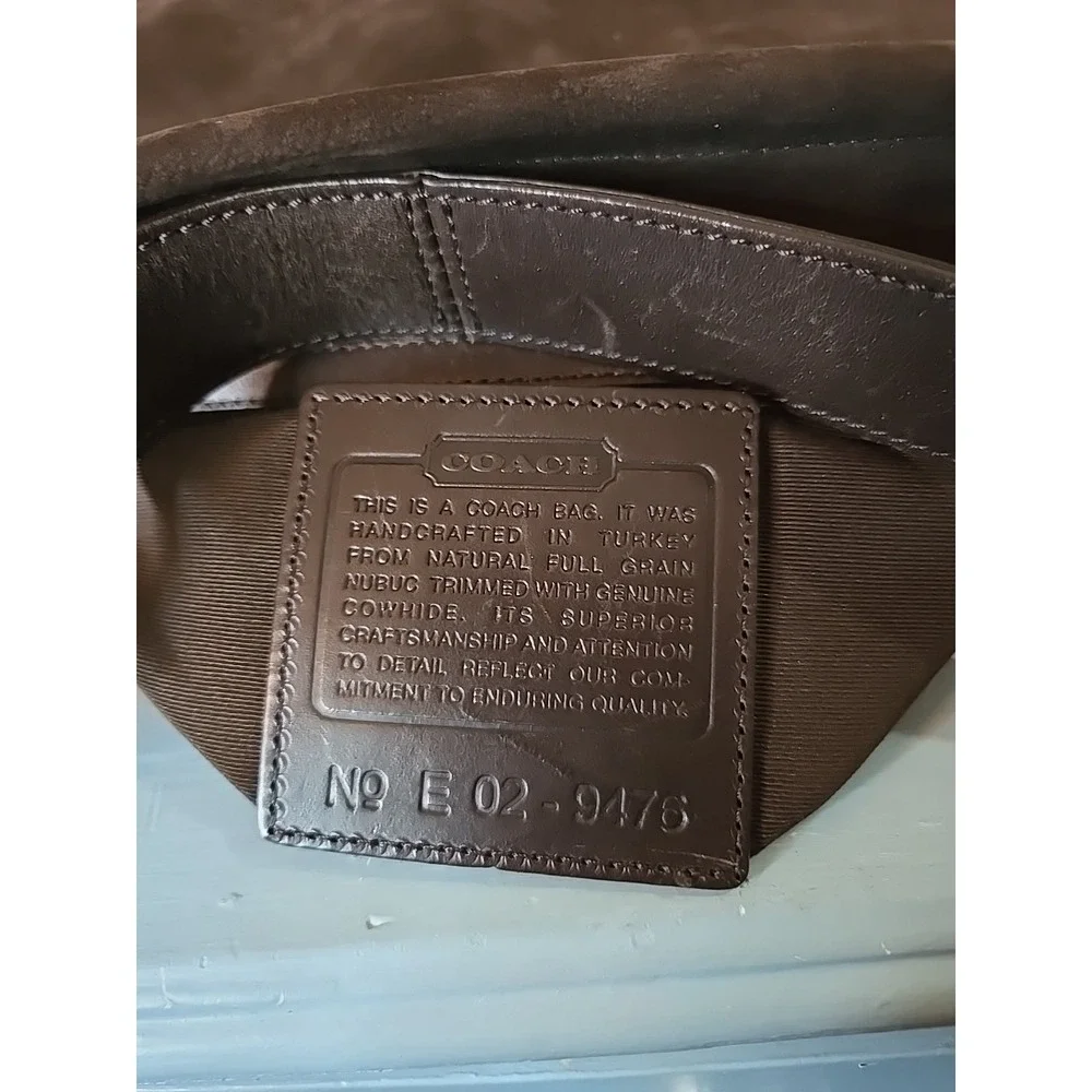 Vintage Coach 9476 Suede NUBUCK shoulder bag, turkey, brown leather (S7) - Picture 14 of 14